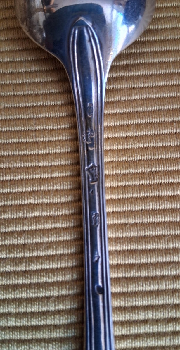 Cuillère en argent (950/1000) à moutarde XVIIIe.-photo-3