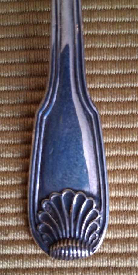 Cuillère en argent (950/1000) à moutarde XVIIIe.-photo-1