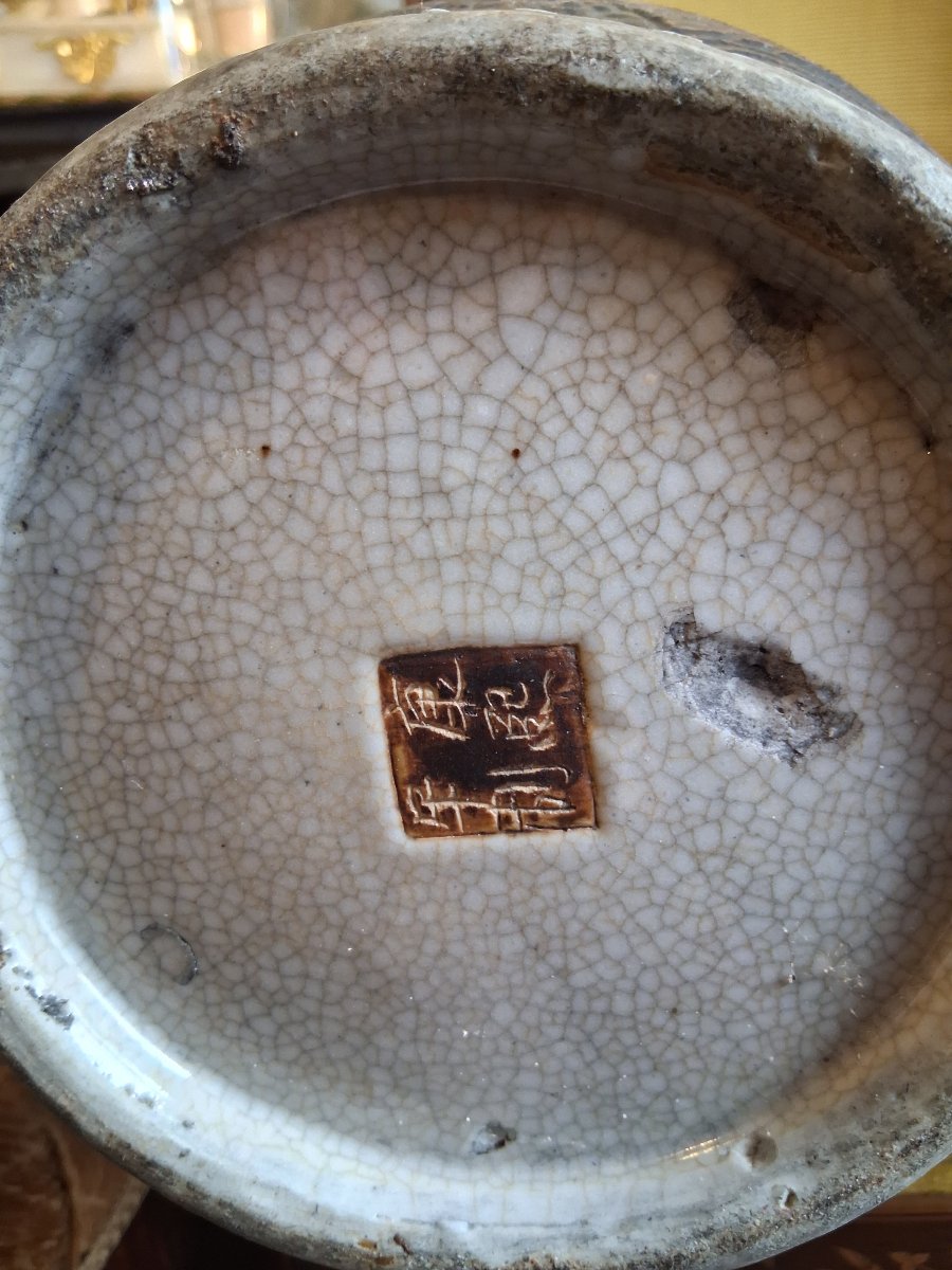 Paire de vases en Nankin XIXe siècle.-photo-3