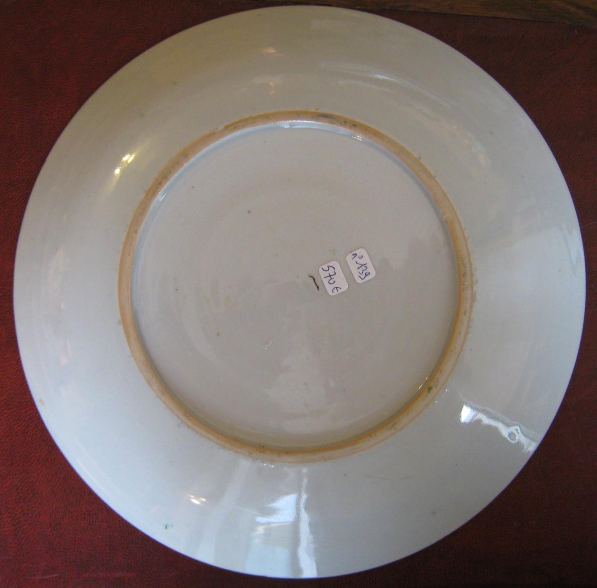 Plate Porcelain China Dite De La India Company, XVIII Time.-photo-3