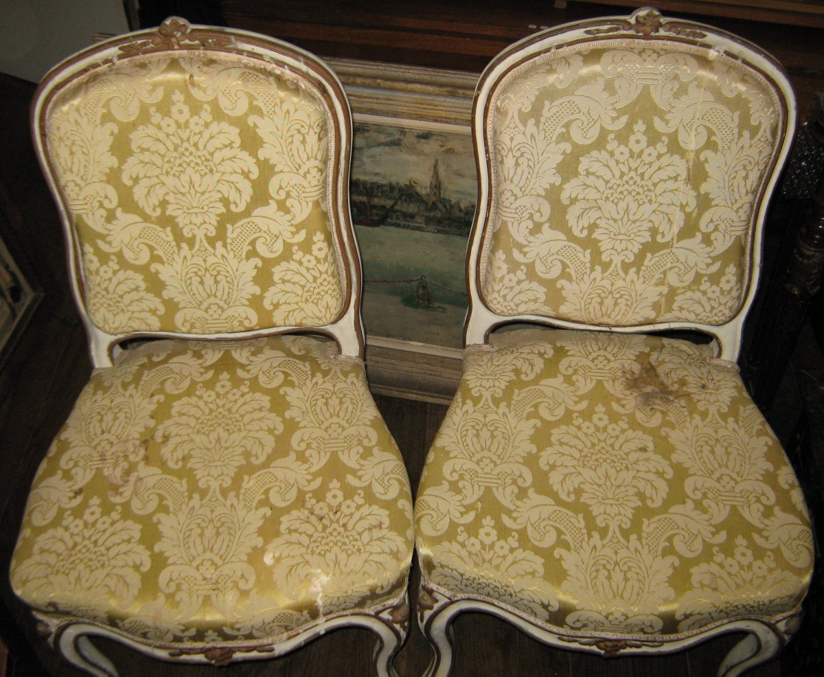 Pair Of Louis XV Period Chairs File To The Queen-photo-1