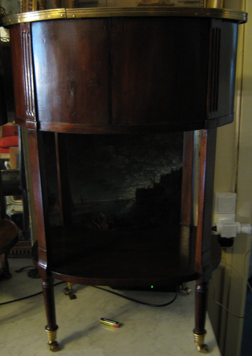 Drum Table Louis XVI Period Mahogany.-photo-2