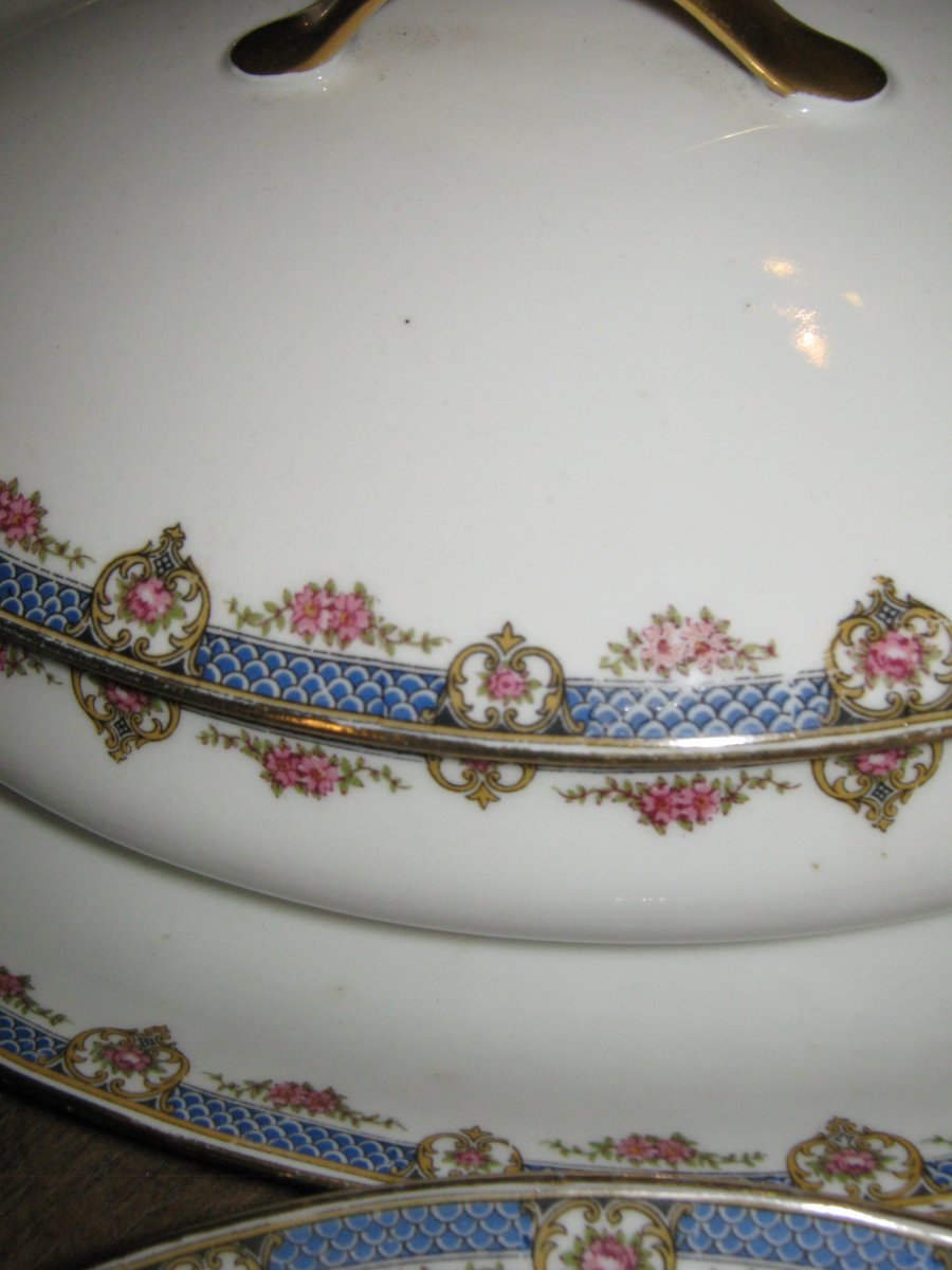 Service Art Déco En Porcelaine De Limoges 1920/30.-photo-2