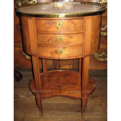 Small Antique Table Transition Louis XV Louis XVI Mahogany Stamped Cosson.