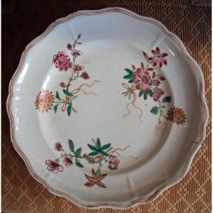 Assiette XVIIIe de la Compagnie des Indes (famille rose)