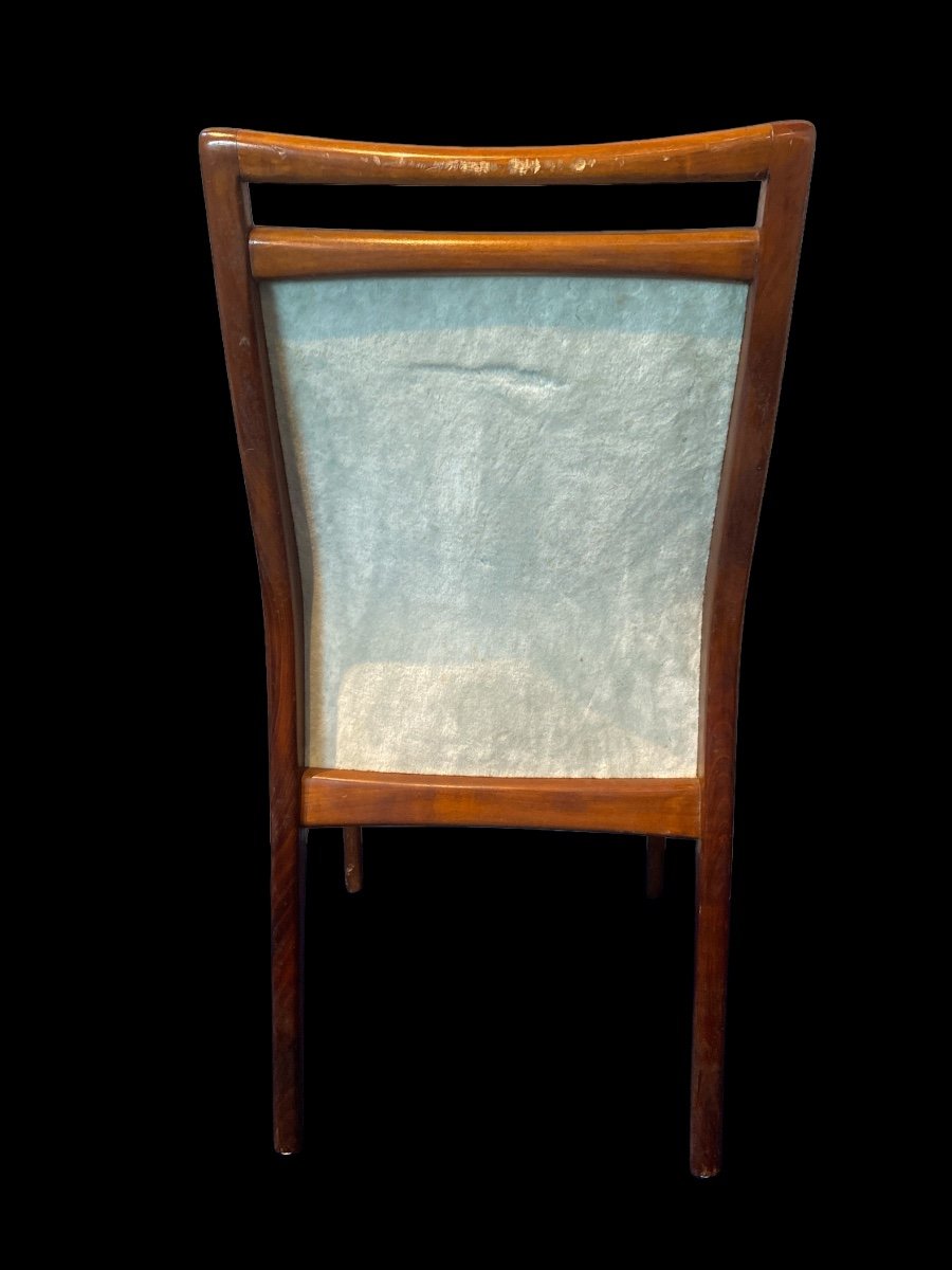 Suite De Deux Fauteuils Et Deux Chaises En bois et  Velours-photo-7