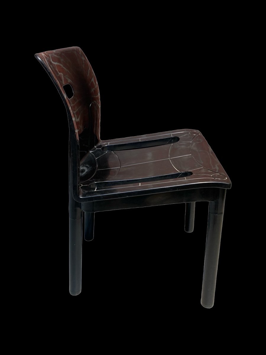 Suite Of Seven Chairs Model 4870, Anna Castelli Ferrieri For Kartell-photo-4