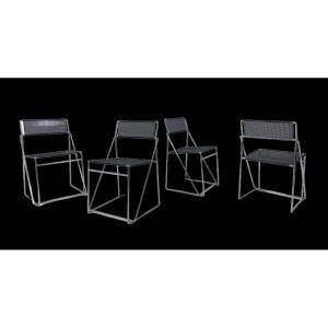 Suite Of Four Nuova X-line Chairs By Niels Jørgen Haugesen For Hybodan A/s