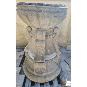 Art Deco Cement Planter