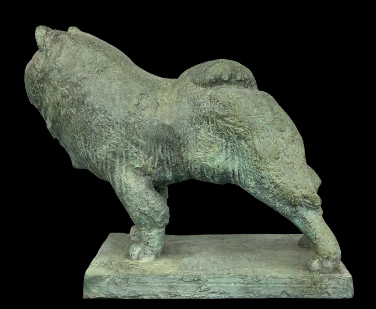 Marie De Bonaparte's Tatoon Dog By Oscar Nemon, Life-size, Valsuani Lost Wax-photo-2