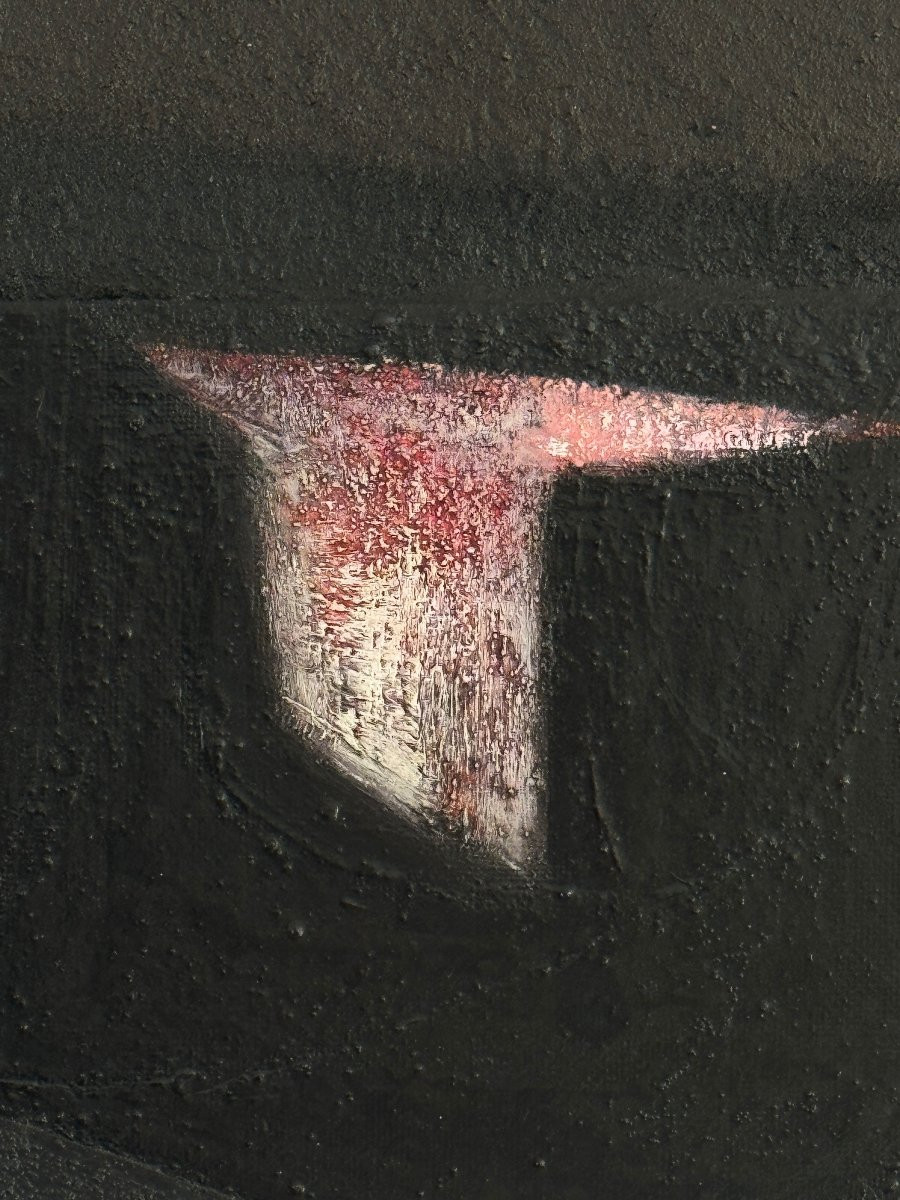 Odette Collon Peinture abstraite " L'ange et le dormeur " de 1996-photo-3