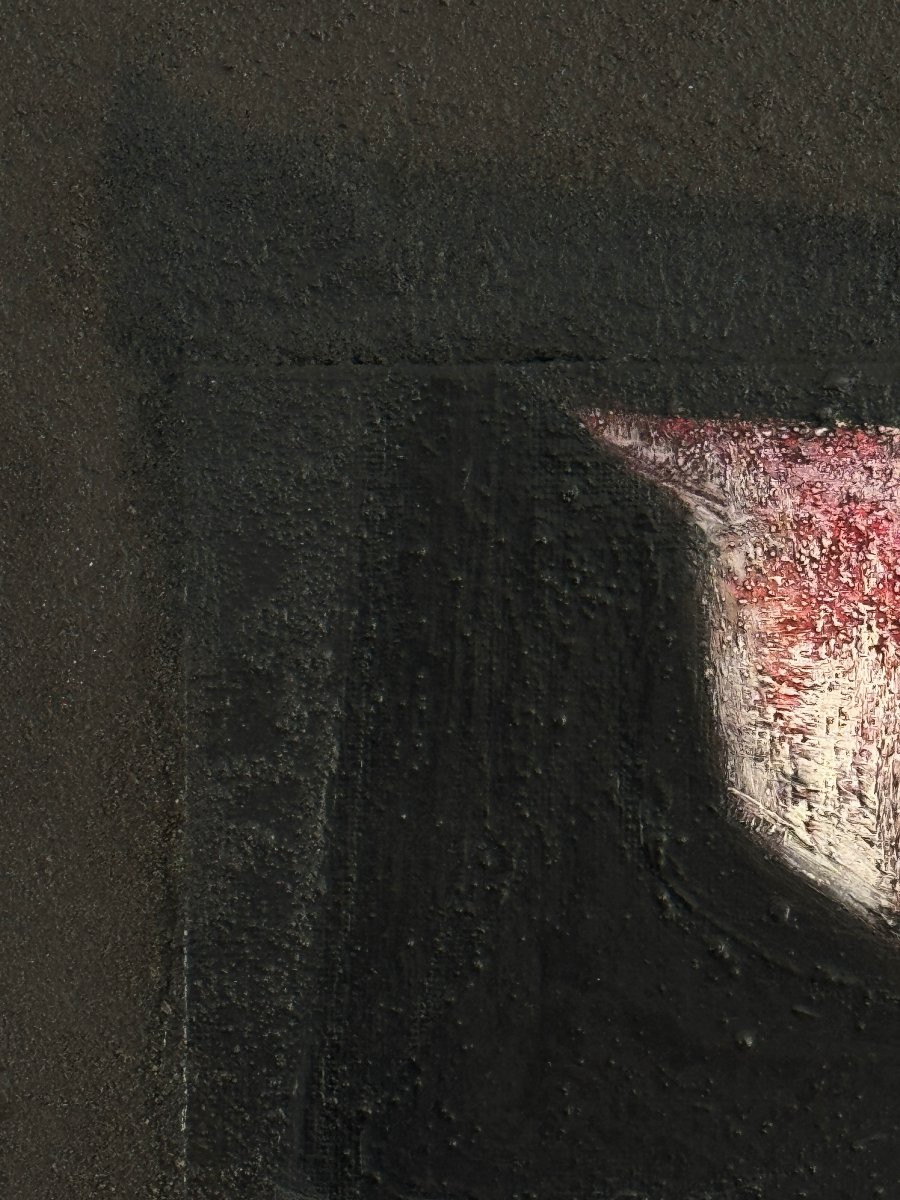 Odette Collon Peinture abstraite " L'ange et le dormeur " de 1996-photo-4