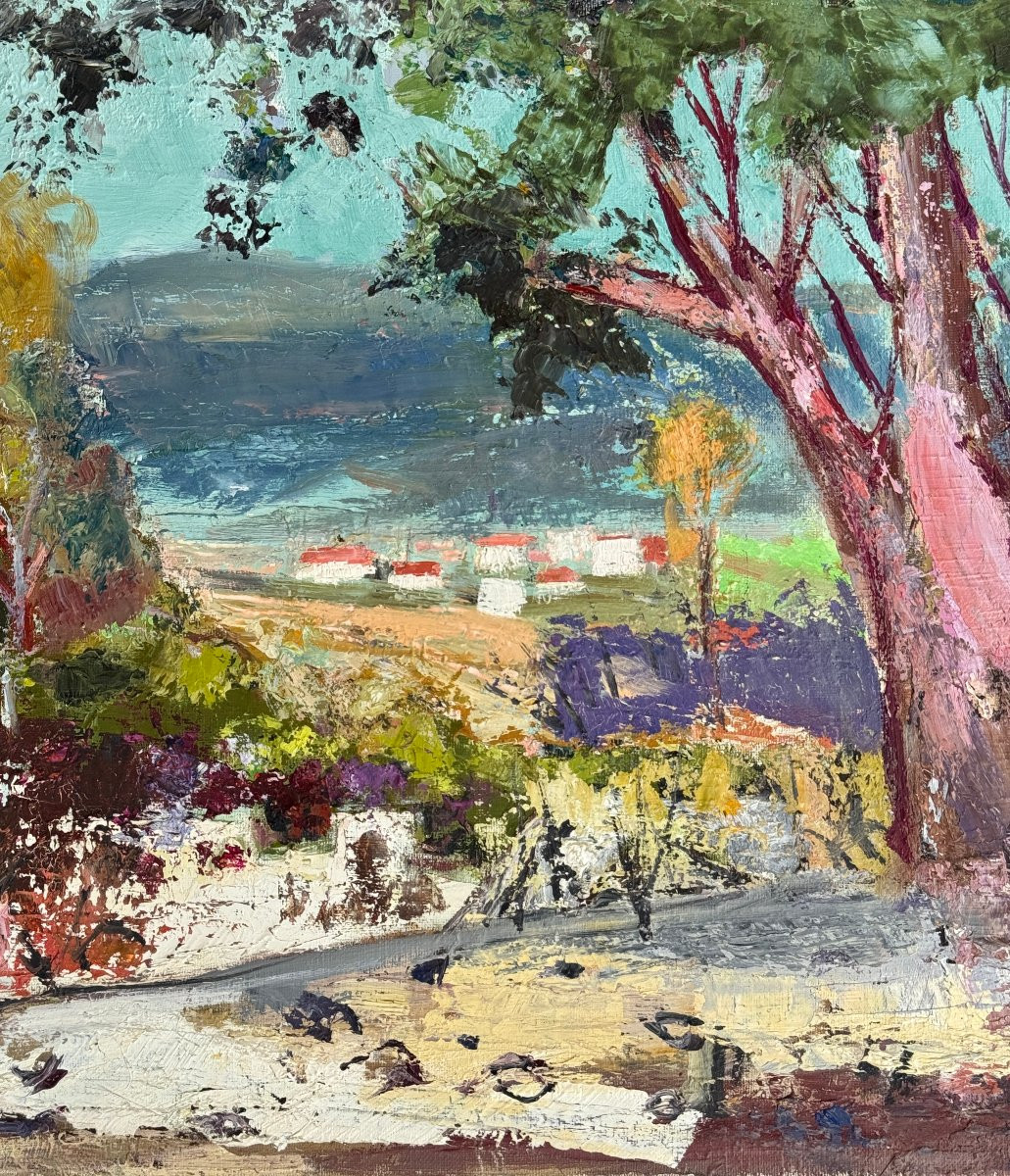 Marie Louise Ogier - Eucalyptus In The Village - Circa 1950 - Oil On Canvas-photo-3