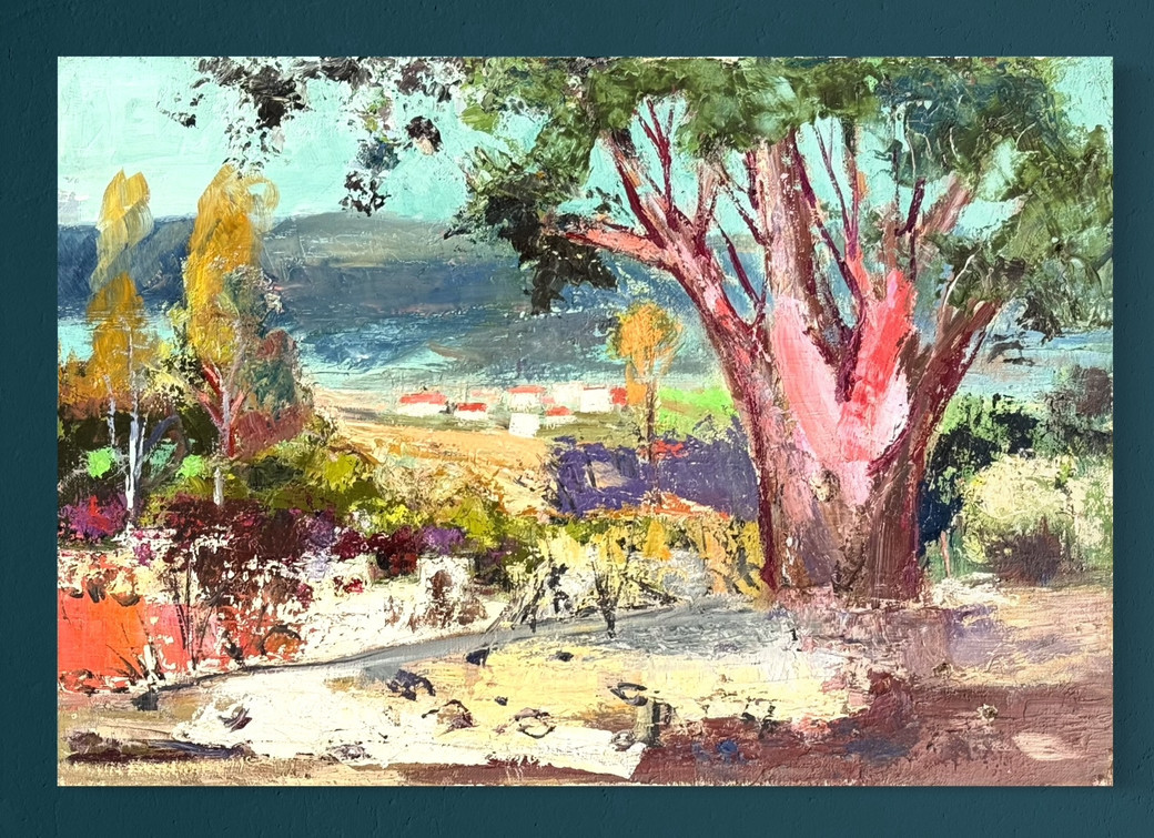 Marie Louise Ogier - Eucalyptus In The Village - Circa 1950 - Oil On Canvas