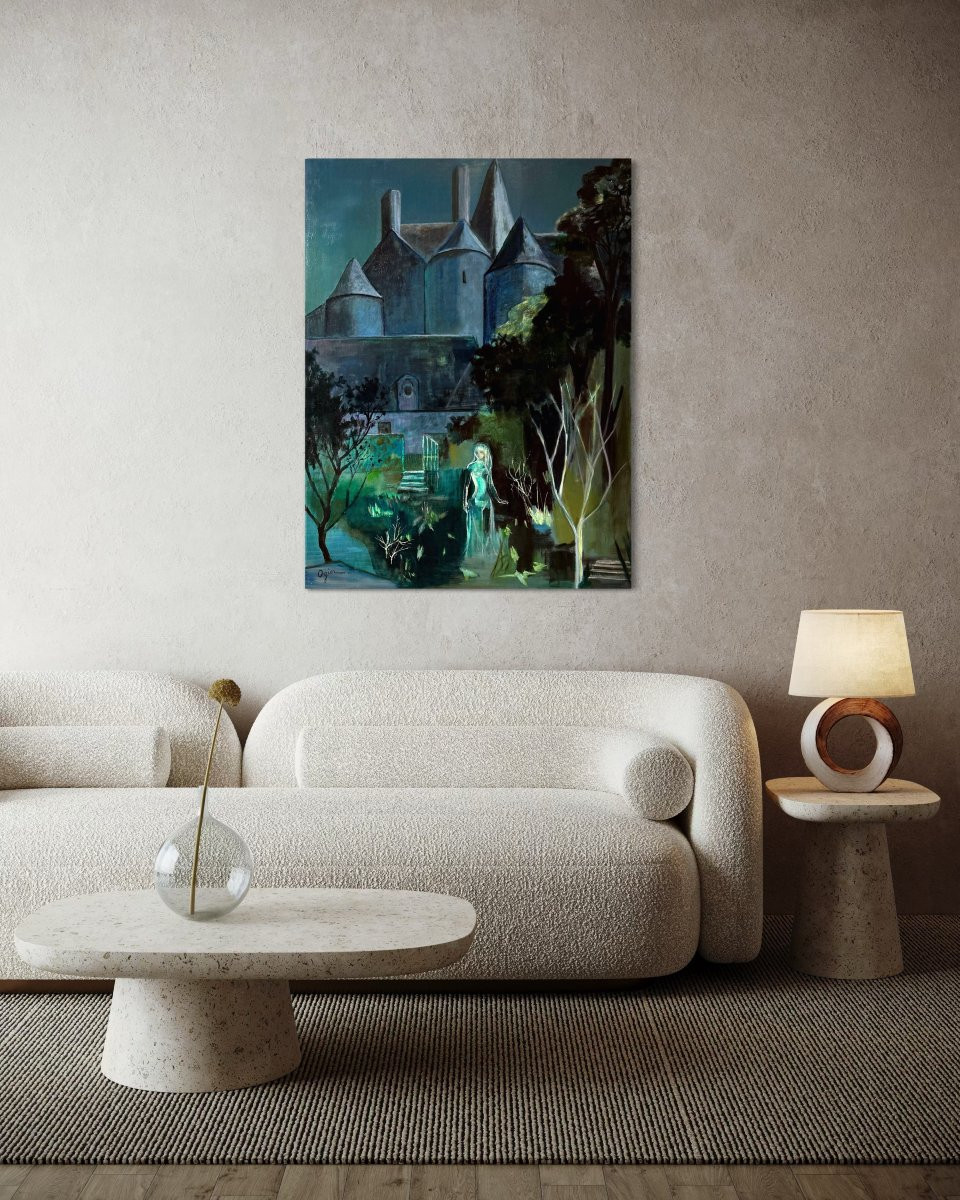 Marie Louise Ogier - Large Painting From 1977 - Awarded At The Salon Des Artistes In Paris -photo-2