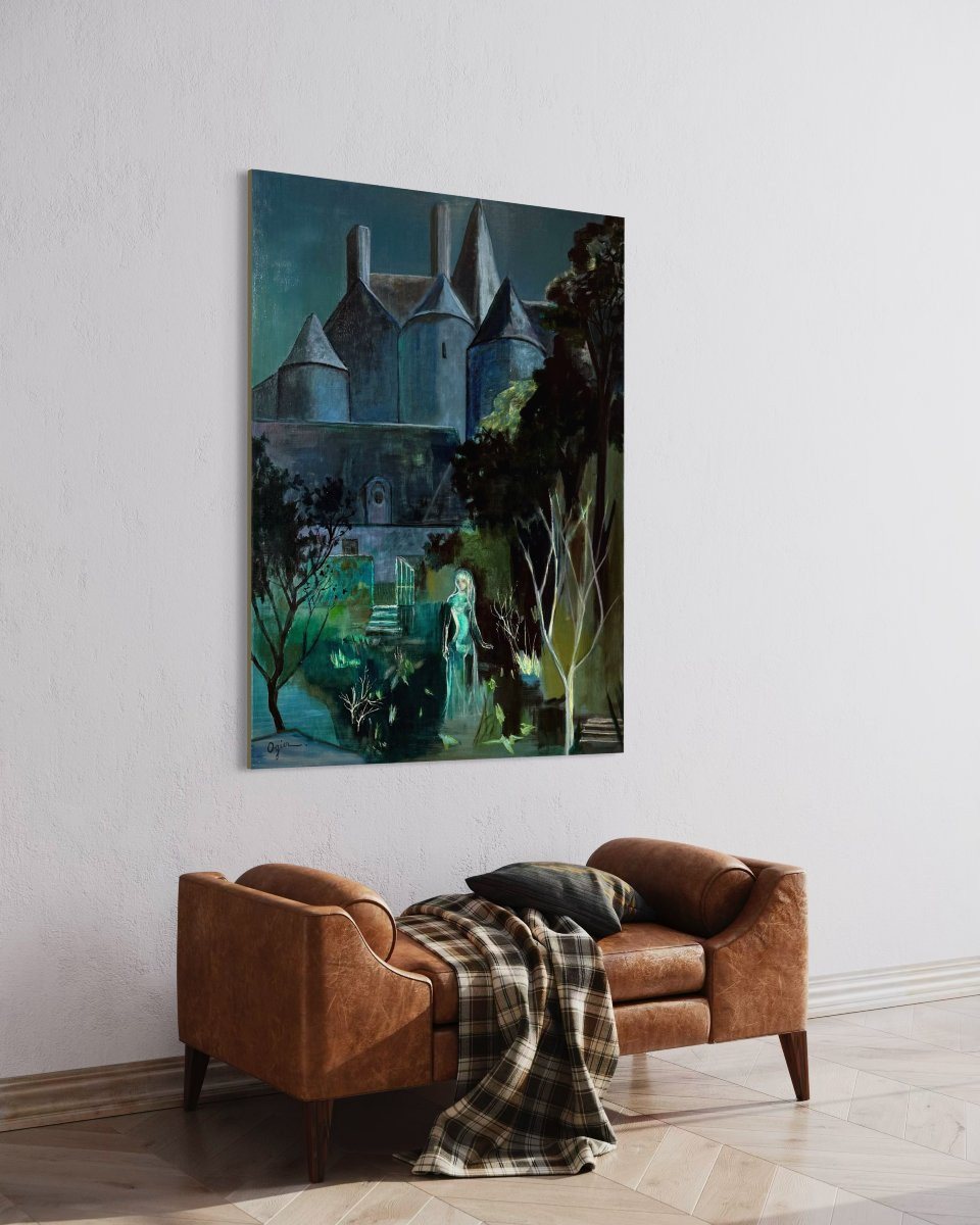 Marie Louise Ogier - Large Painting From 1977 - Awarded At The Salon Des Artistes In Paris -photo-4