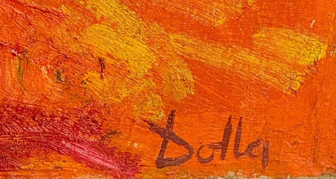 Jean-Pierre Dolla ( 1946 ) Grande peinture de 1972 - Galerie St Placide Paris -photo-2