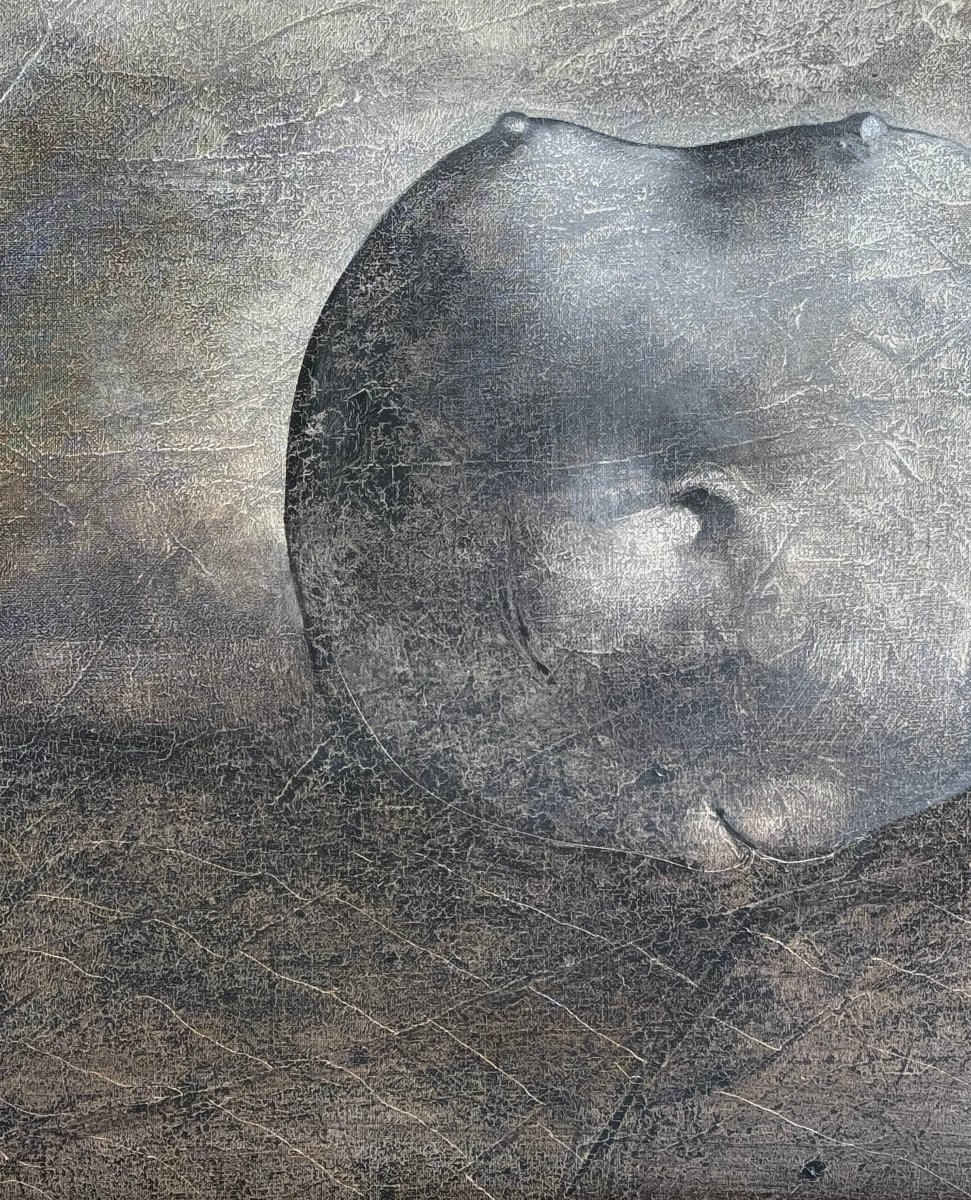 Robert Detheux - 1977 - Surrealist Painting On Canvas "libidineuse"-photo-4