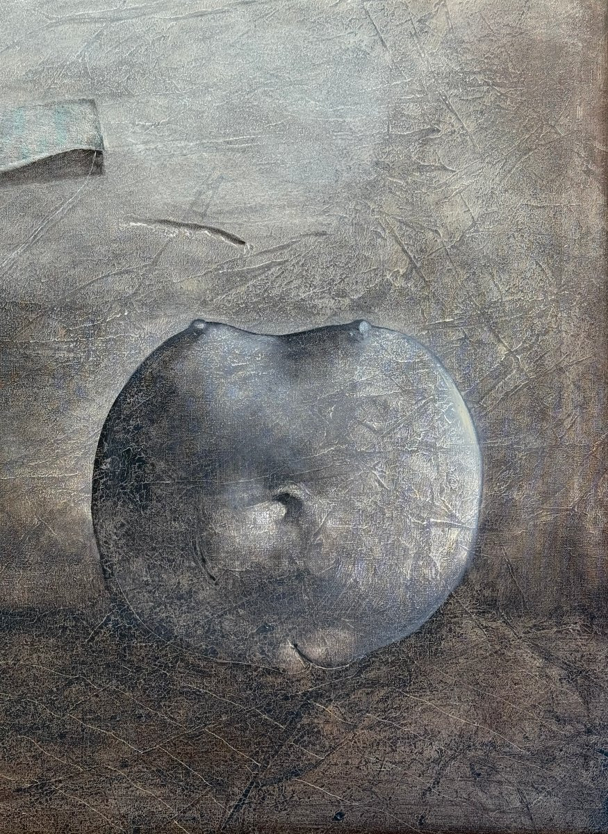 Robert Detheux - 1977 - Surrealist Painting On Canvas "libidineuse"-photo-2