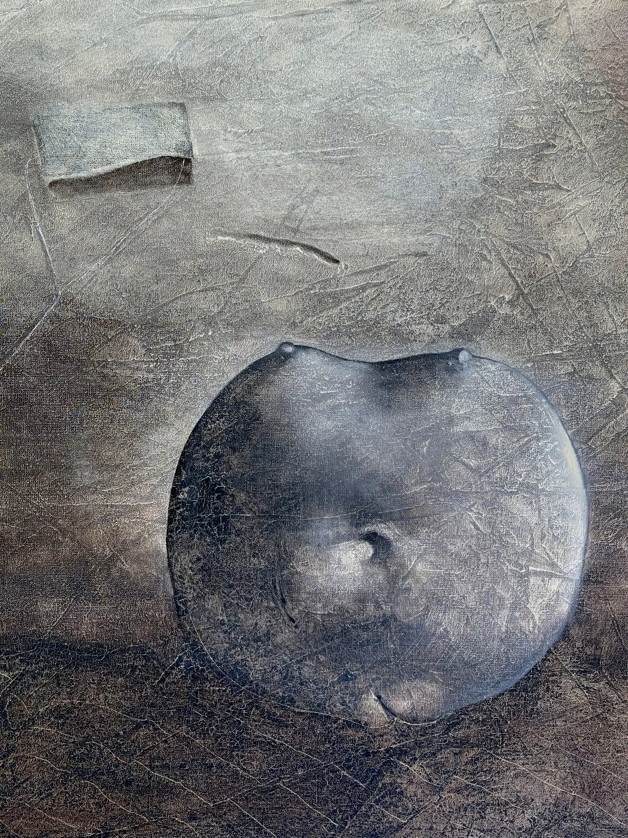 Robert Detheux - 1977 - Surrealist Painting On Canvas "libidineuse"-photo-3