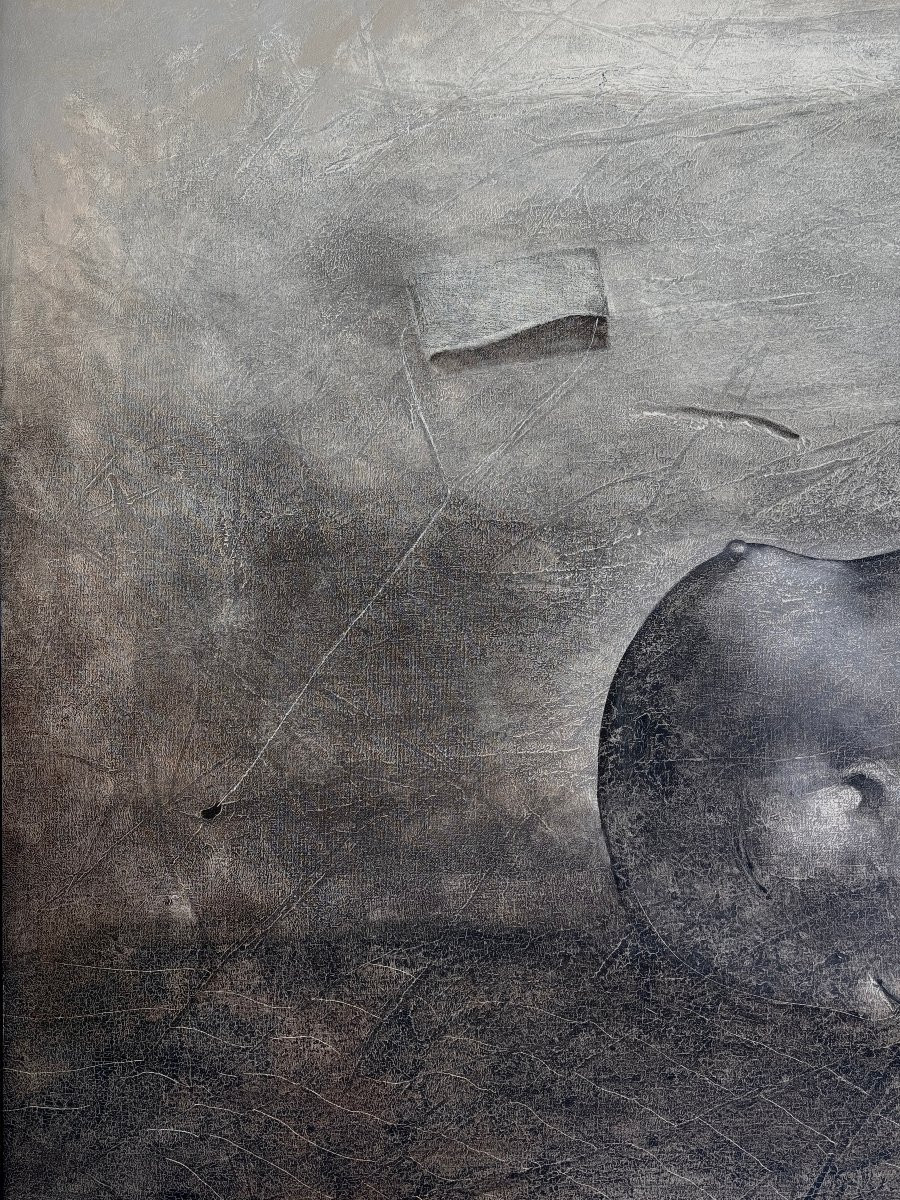 Robert Detheux - 1977 - Surrealist Painting On Canvas "libidineuse"-photo-4