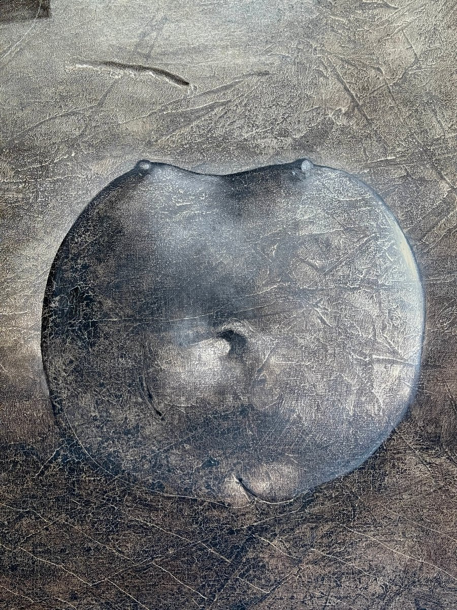 Robert Detheux - 1977 - Surrealist Painting On Canvas "libidineuse"-photo-5