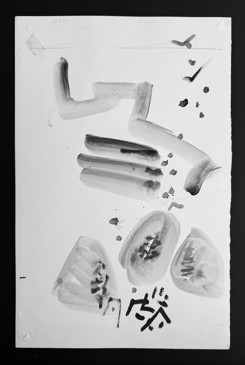 Hanna Ben Dov - Abstraction lyrique vers 1960 - Nouvelle école de Paris -photo-2