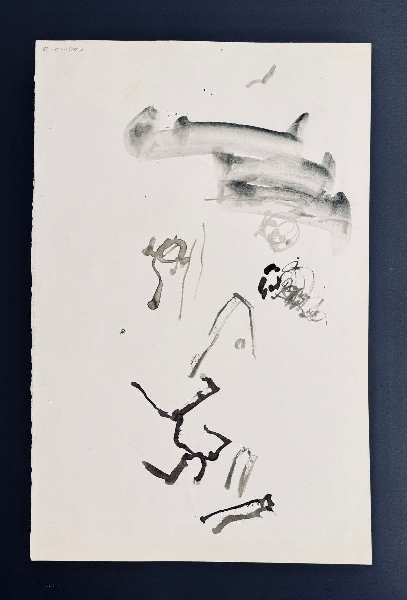 Hanna Ben Dov - Abstraction lyrique vers 1960 - Nouvelle école de Paris -photo-2