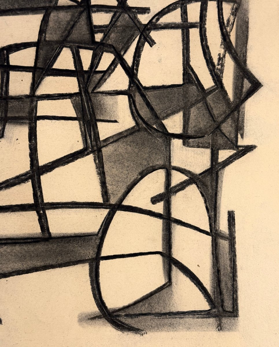 Silvin Bronkart ( 1915-1967 ) Oeuvre abstraite de 1949-photo-4