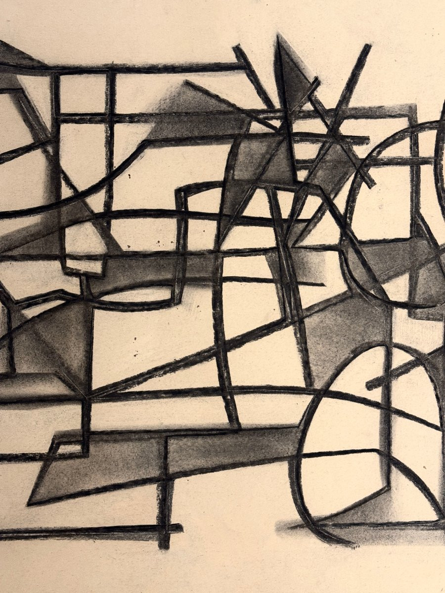 Silvin Bronkart ( 1915-1967 ) Oeuvre abstraite de 1949-photo-5