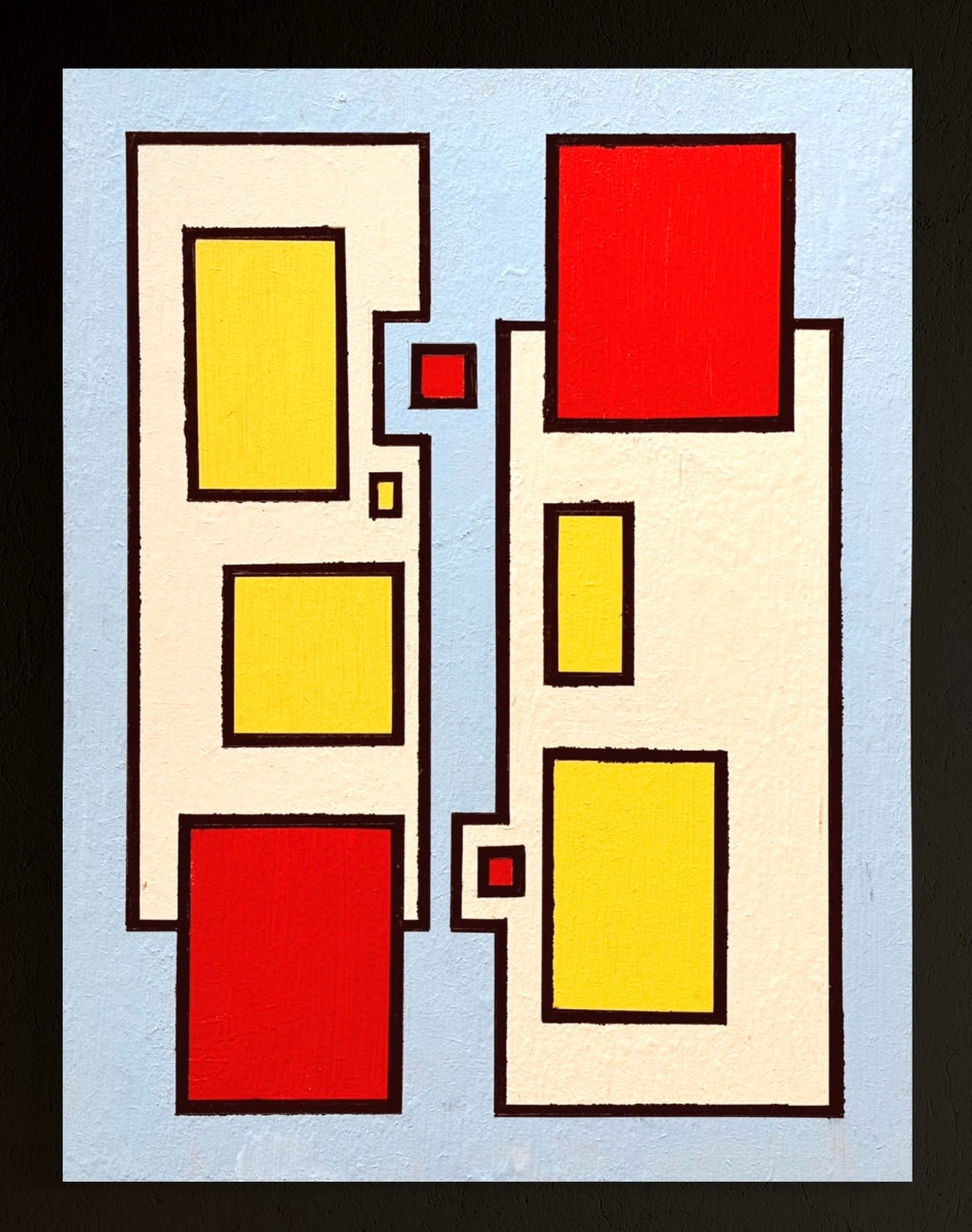 Shozo Hirai (1948-2024) - Constructivist Composition Circa 1980 On Panel