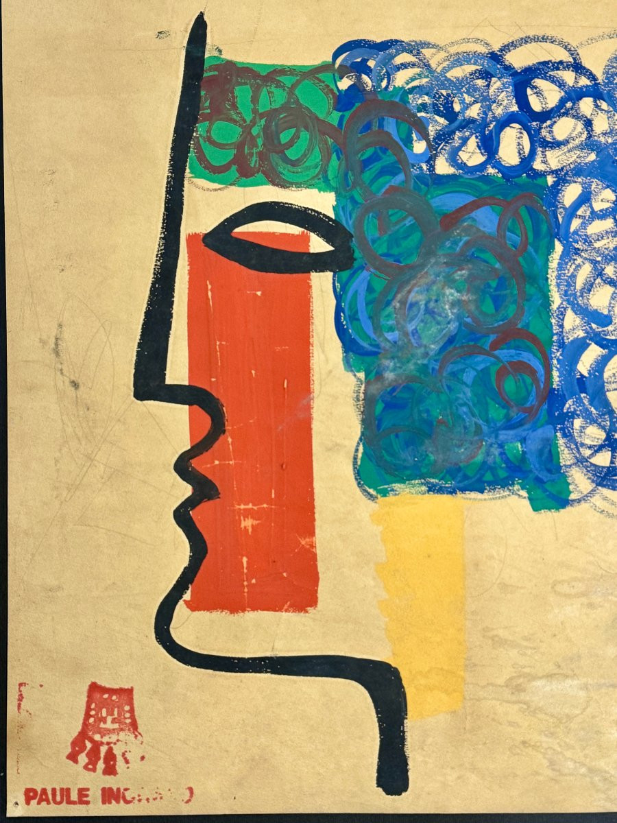 Paule et Max Ingrand - Dessin  préparatoire vers 1950-photo-2