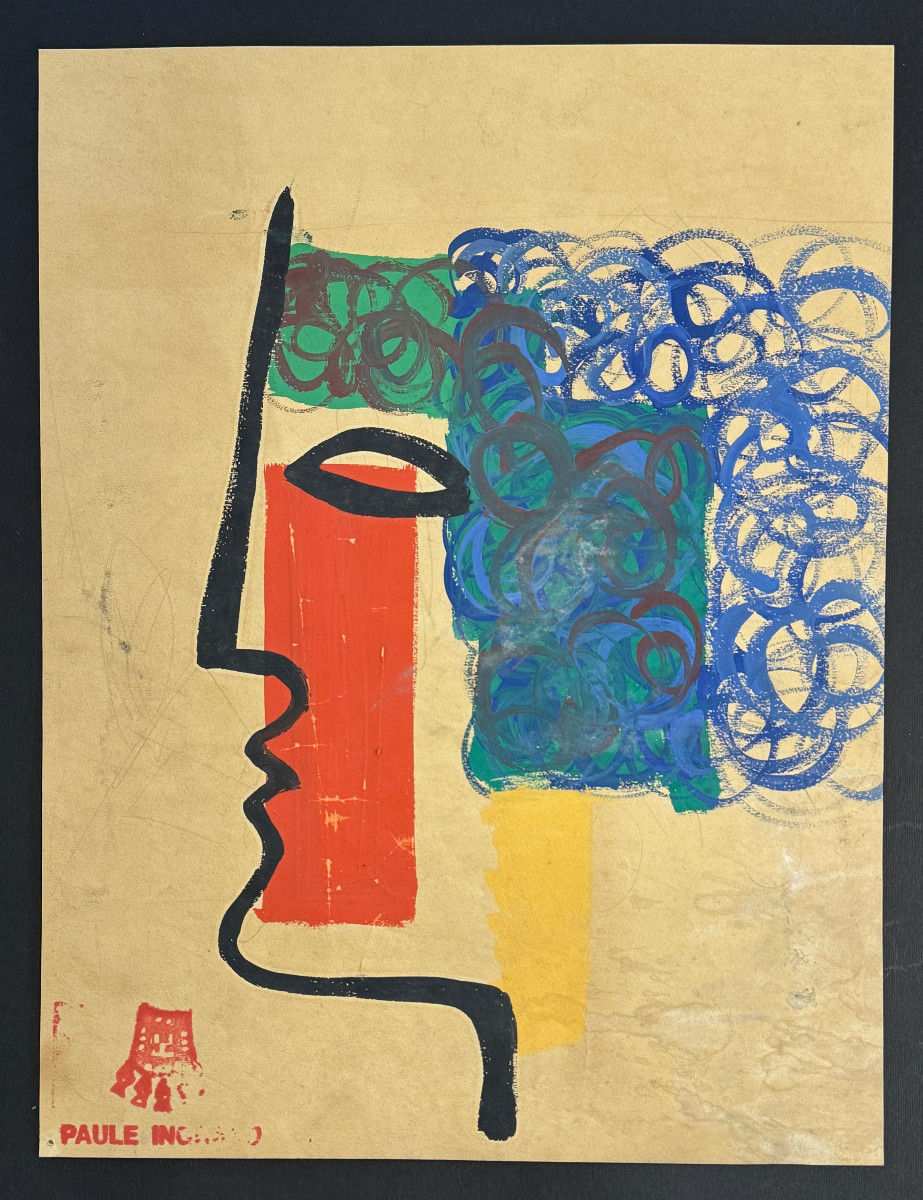 Paule et Max Ingrand - Dessin  préparatoire vers 1950