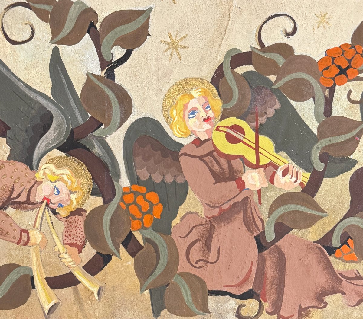 Paule And Max Ingrand - Preparatory Work In Gouache Circa 1950-photo-4