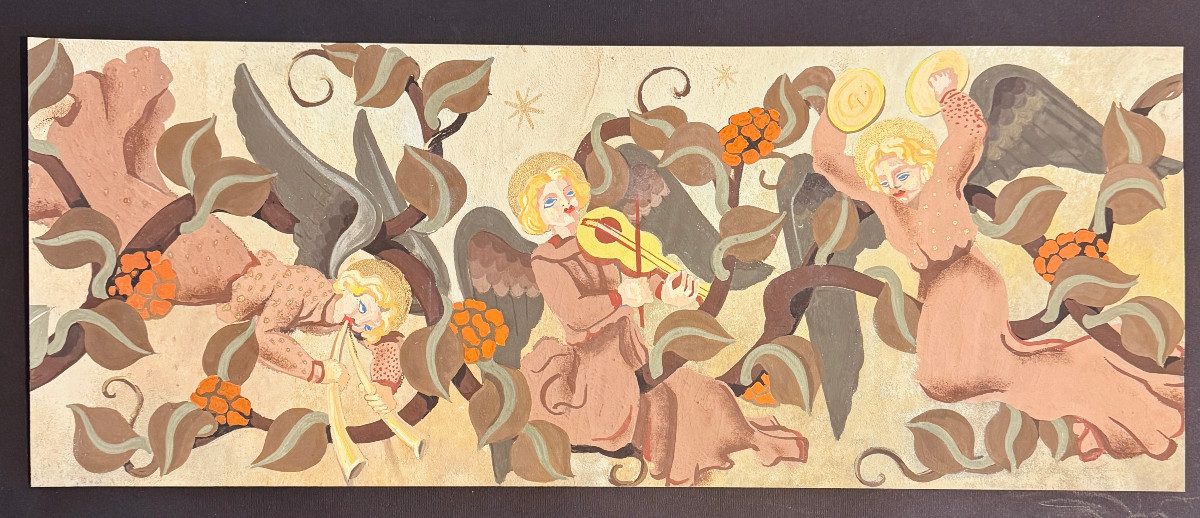 Paule And Max Ingrand - Preparatory Work In Gouache Circa 1950