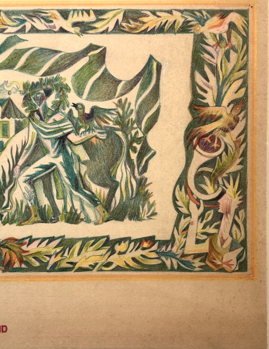 Paule et Max Ingrand - Projet pour un grand panneau Art Déco vers 1940 -photo-4