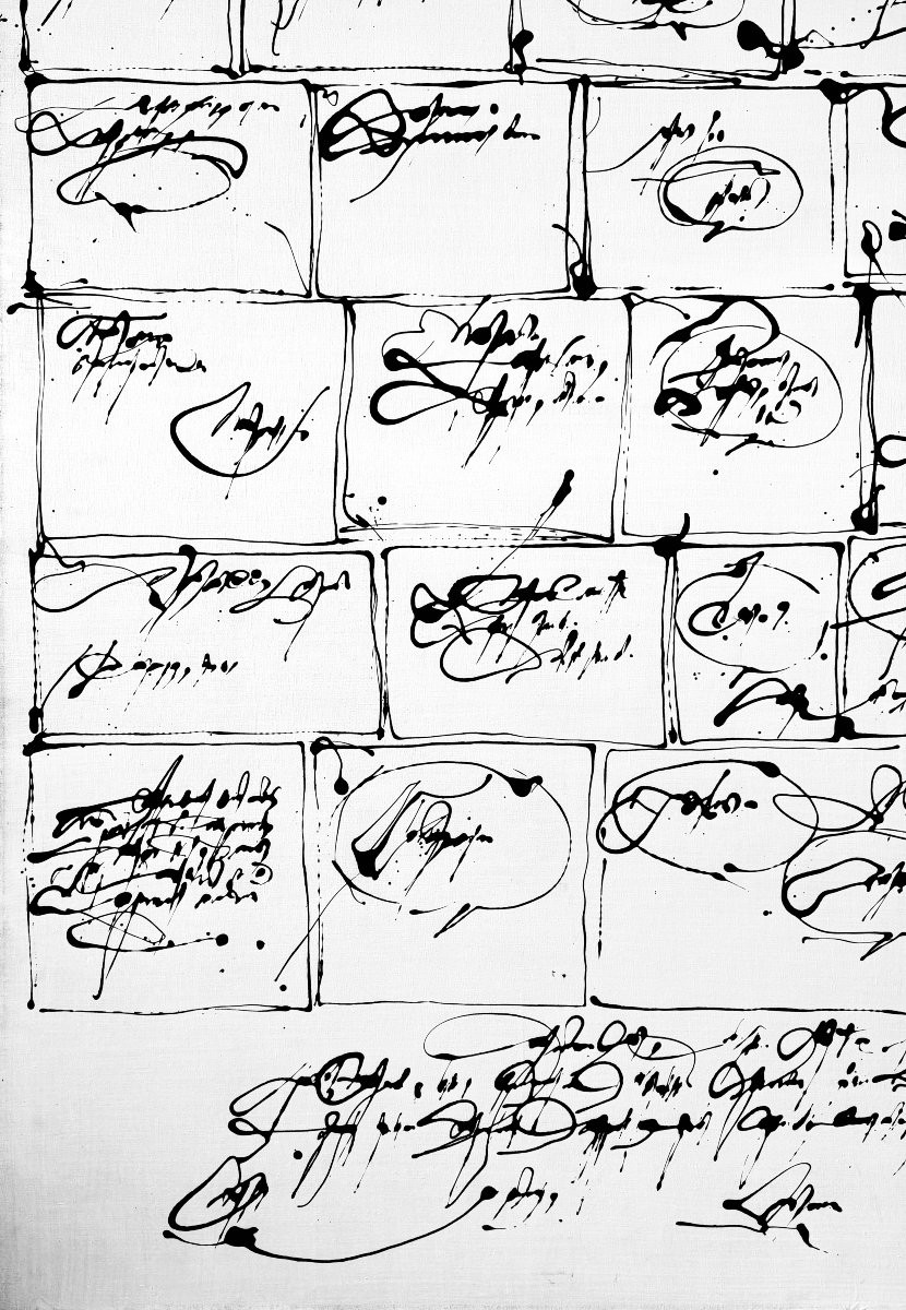 Robert Detheux - Huge Oil On Canvas From 1984 "anecdotes Without Images 2" 160cm X 120cm-photo-3