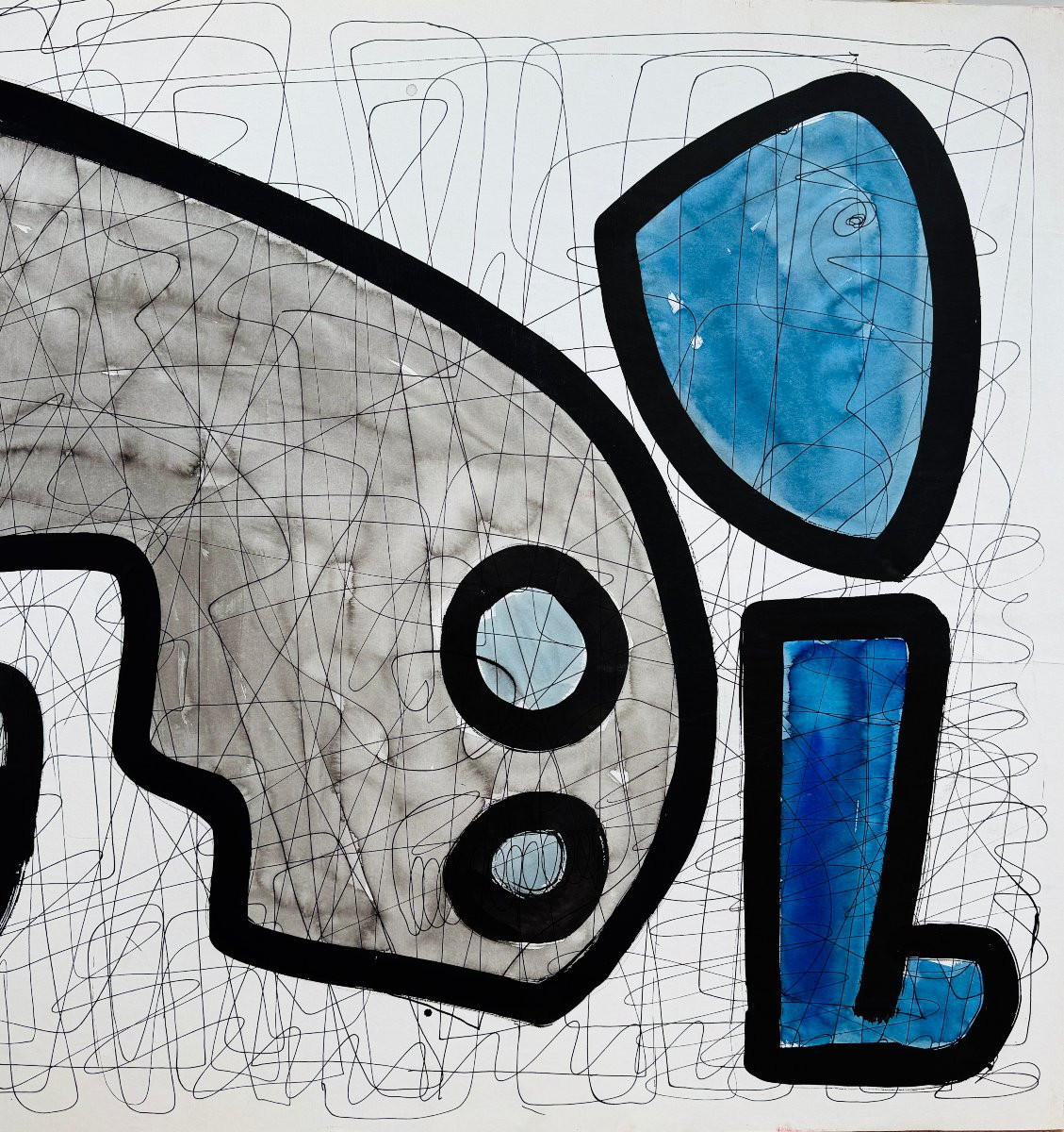 Gundi Falk (1966) Organic Composition In Blue -photo-2