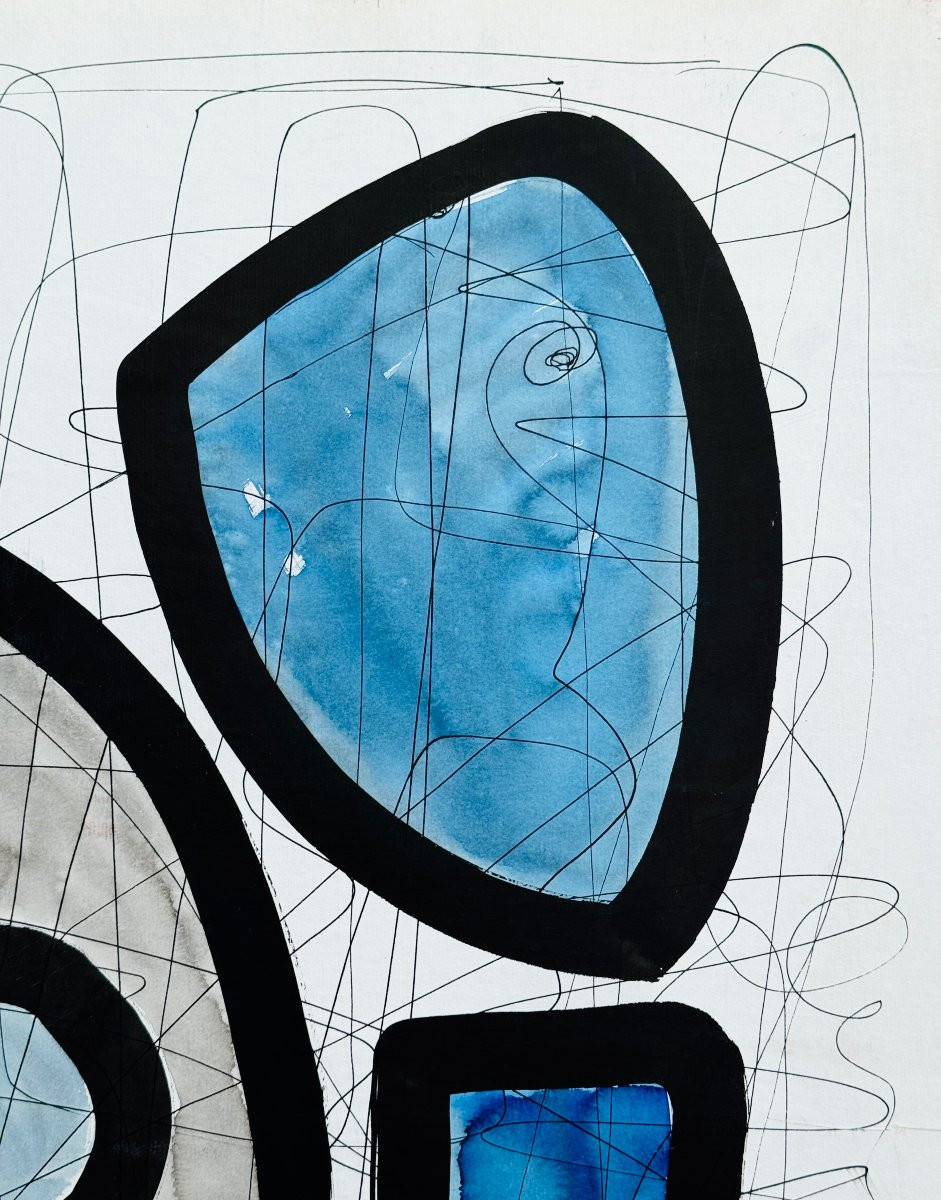 Gundi Falk (1966) Organic Composition In Blue -photo-4