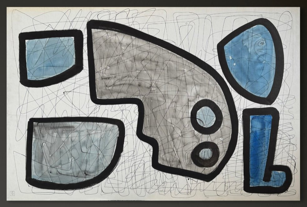 Gundi Falk (1966) Organic Composition In Blue -photo-7