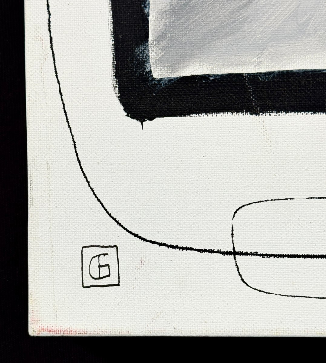 Gundi Falk (1966) Large Cubist Canvas "interior Architectures" 140 X 100cm -photo-2