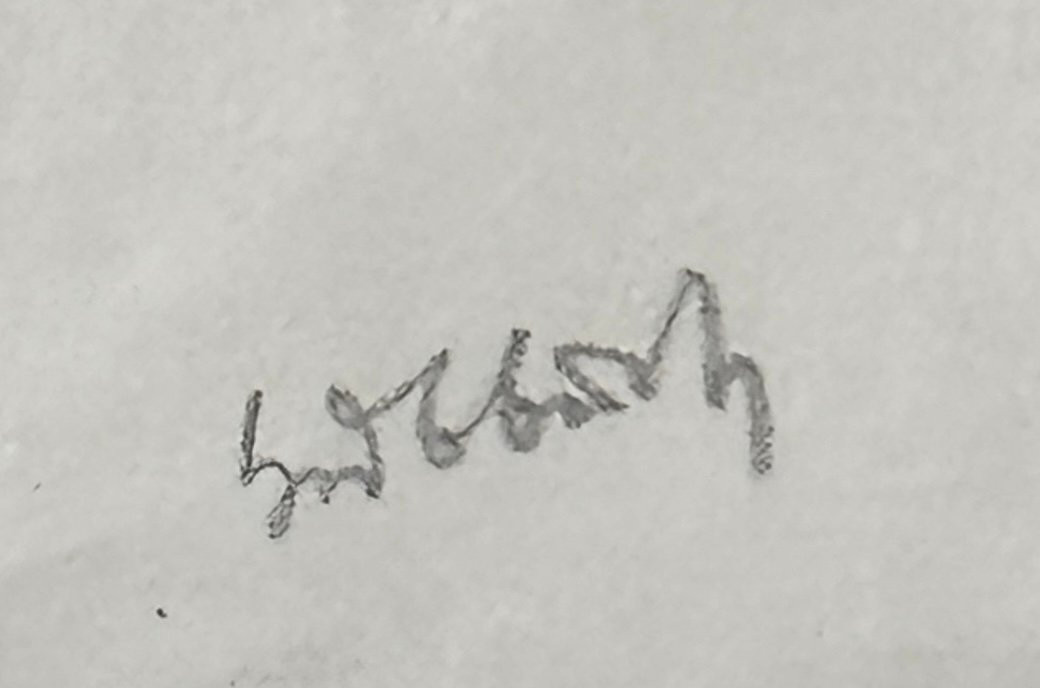 Karl Hubbuch - Rare 1926 Drawing - Galerie Karl Flinker Paris - Framed-photo-1