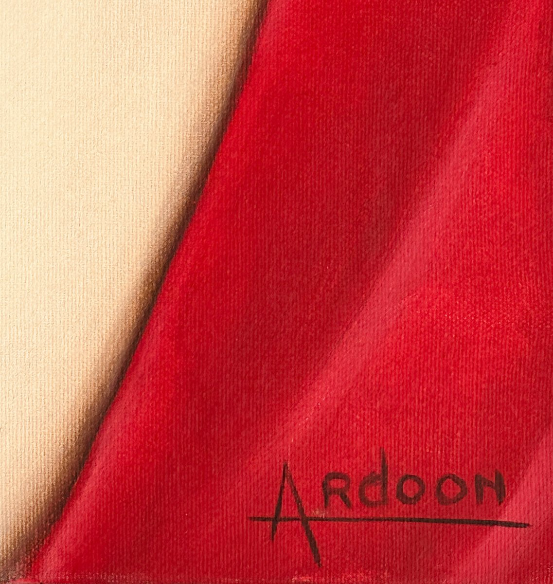 Ardoon - Large  Art Déco Oil On Canvas Painting - Signed-photo-3