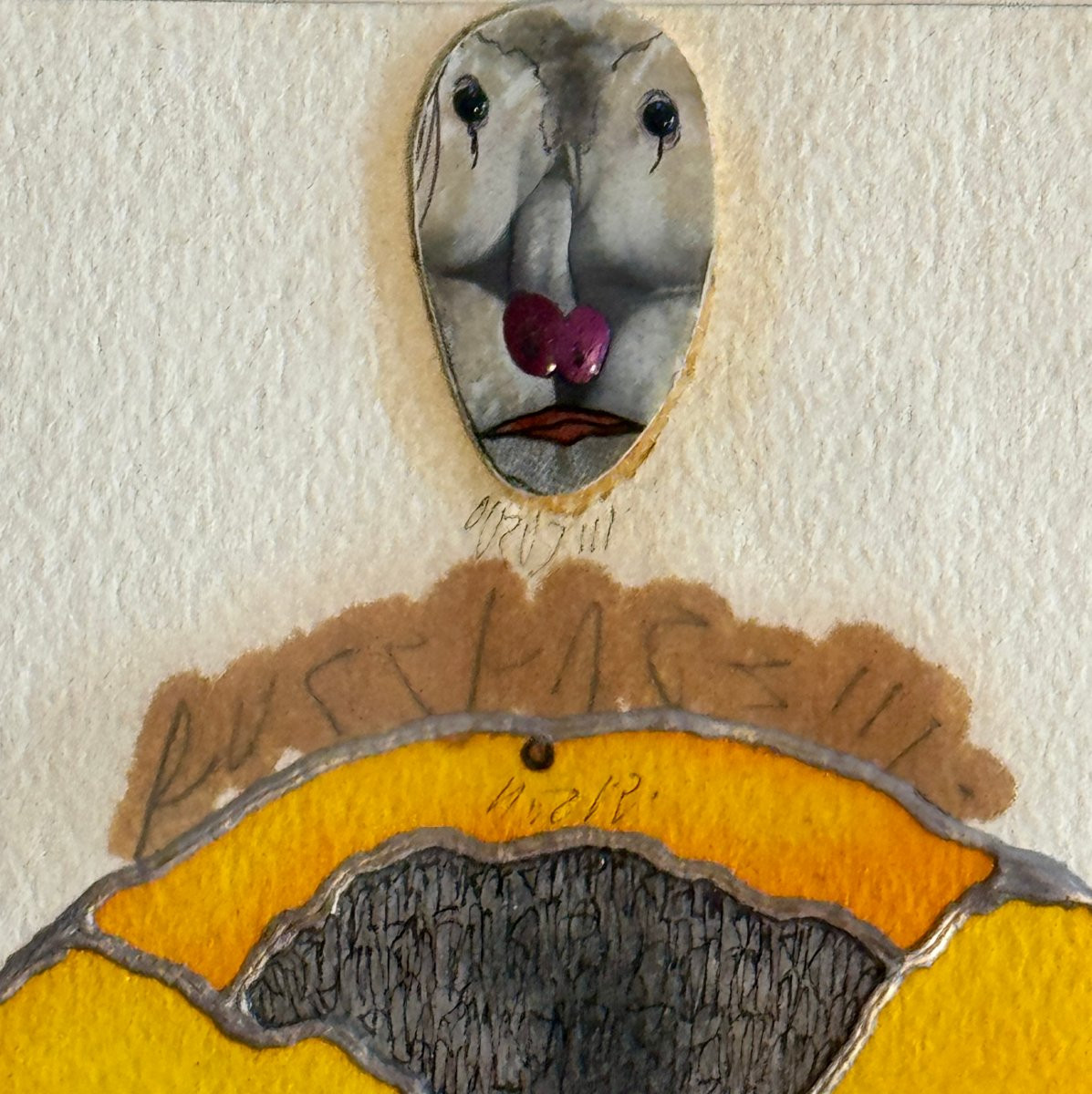 Zush - Fuckface - 1989 - Erotic Work In Relief With Collages - Galerie Von Scholz Brussels-photo-1