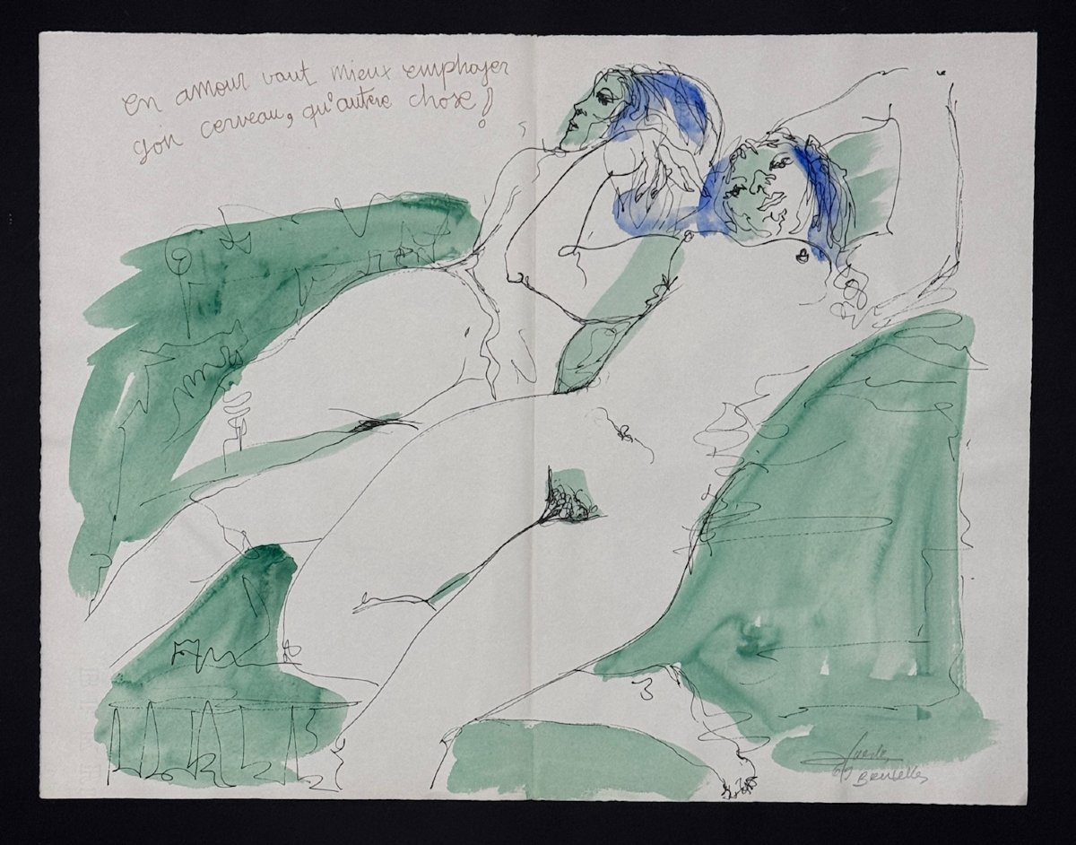 Jesús Fuertes Maquette complète du livre d’artiste L’érotisme d’un trait 10 grandes aquarelles-photo-2