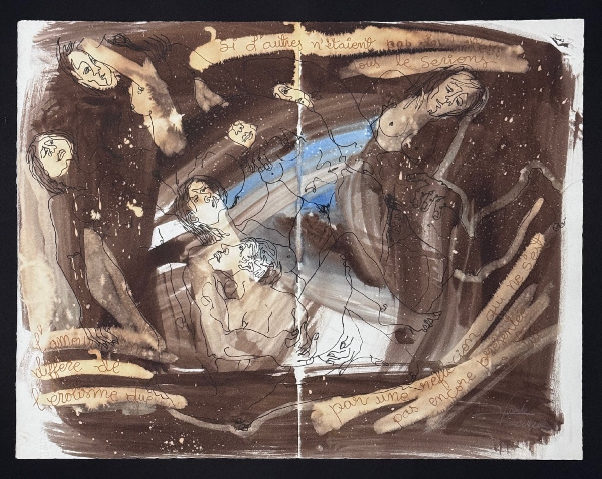Jesús Fuertes Maquette complète du livre d’artiste L’érotisme d’un trait 10 grandes aquarelles-photo-3