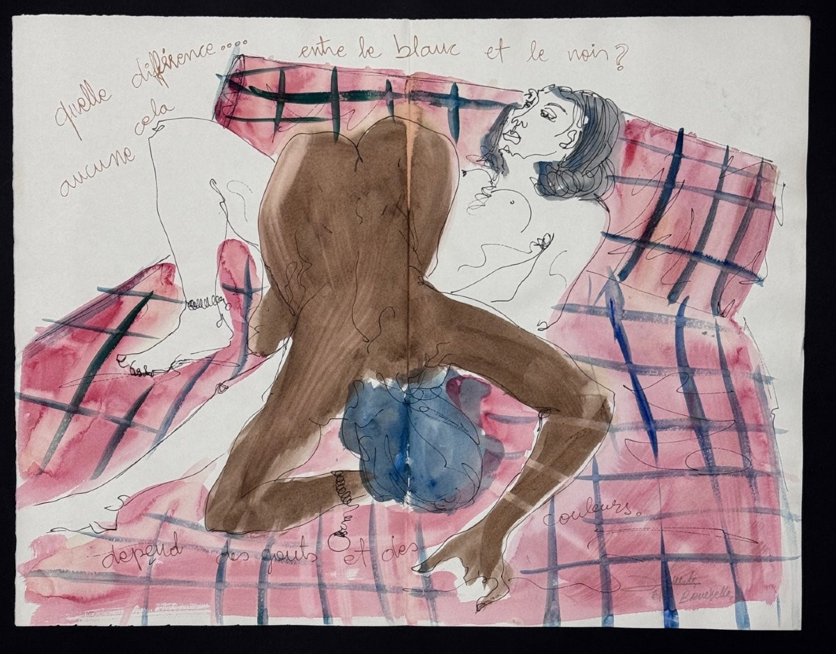 Jesús Fuertes Maquette complète du livre d’artiste L’érotisme d’un trait 10 grandes aquarelles-photo-6