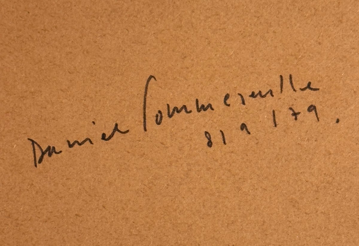 Daniel Pommereulle - Rare aquarelle de 1979 - Objet du couchant -photo-2