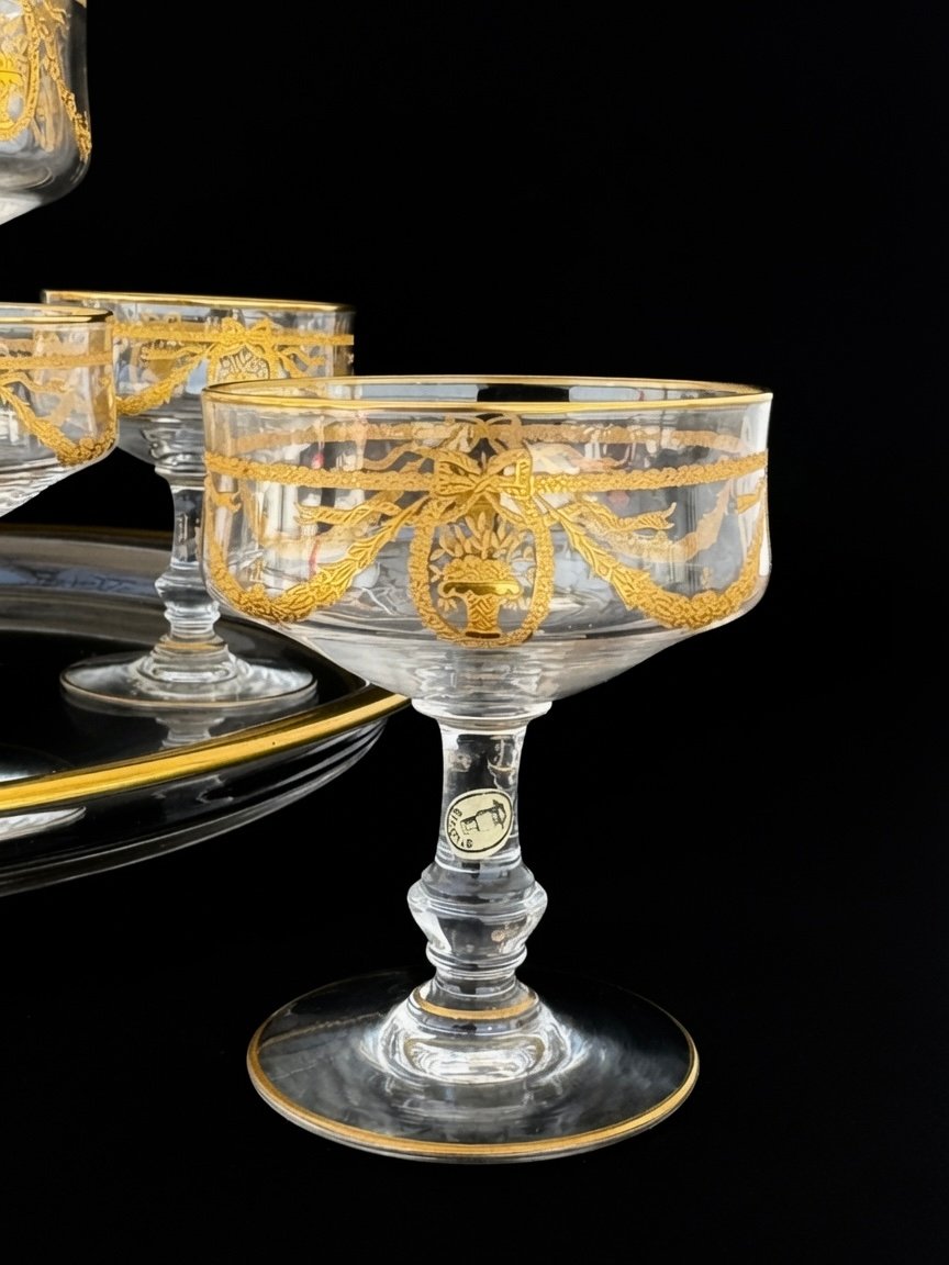 Sapho Or Fruit Set – Saint-louis Crystal, Complete With Tray – Circa 1890–1900-photo-1