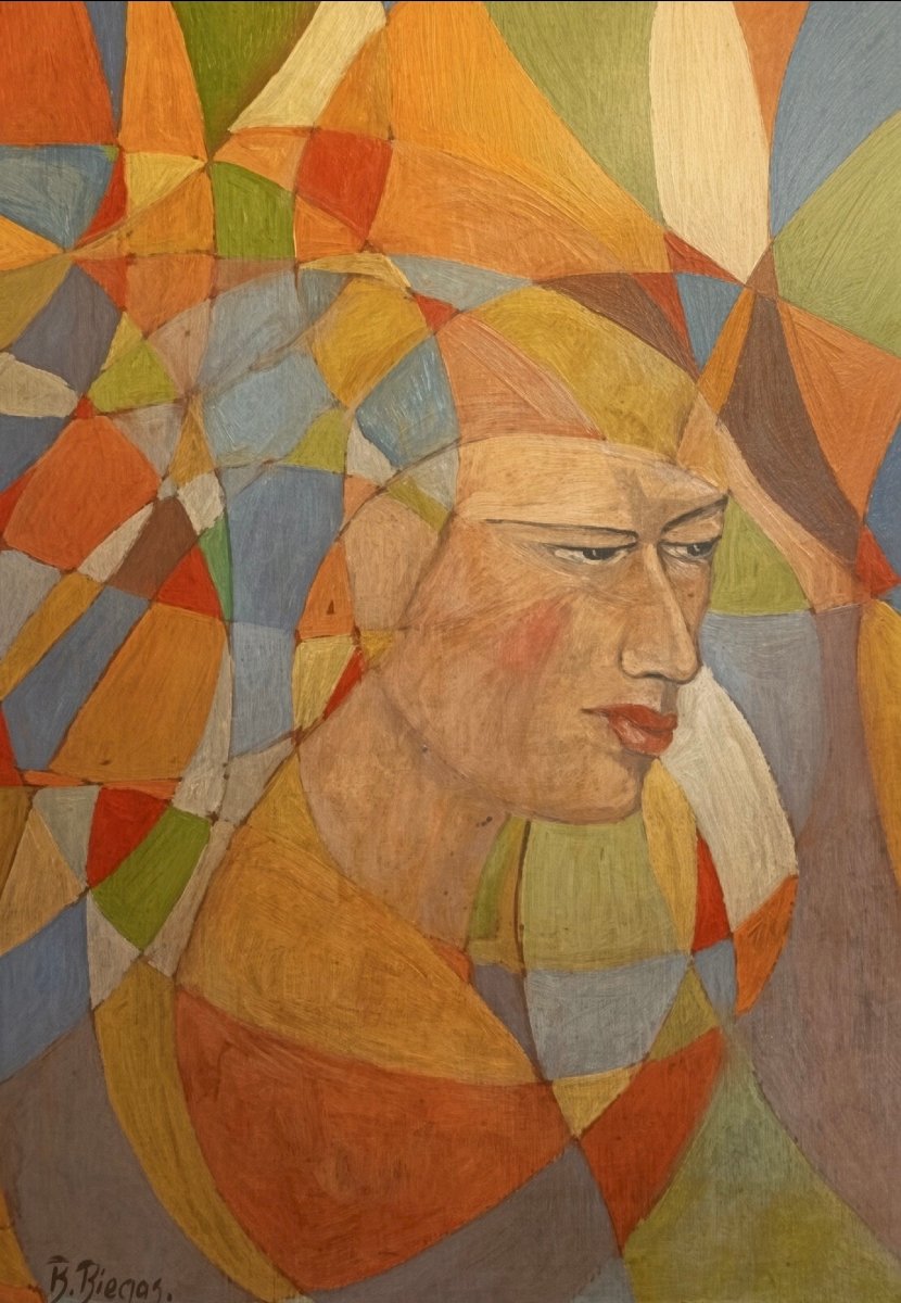 Boleslaw Biegas (1877-1954) Portrait sphérique de femme, 1918-1925 - Galerie Girard à Paris-photo-2